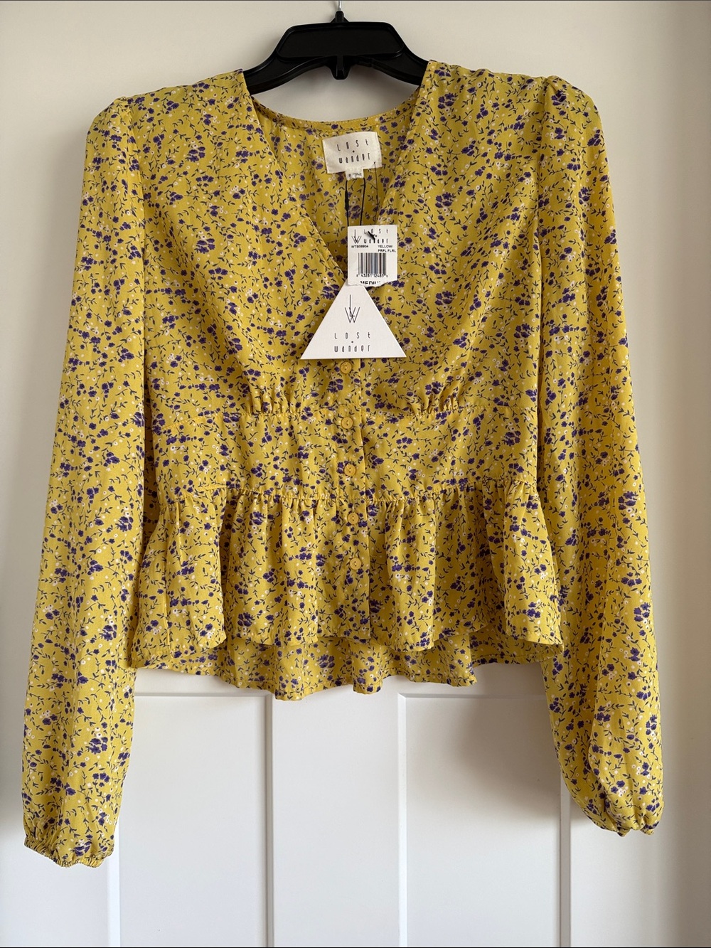 Nordstrom lost and wander floral peplum top
